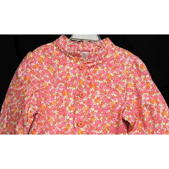 2006 Gymboree Freshly Picked Floral Jacket Ruffled Hem Cuffs Bows sz 12 Lightwei - Picture 2 of 11